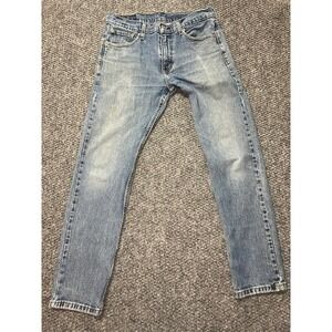 Levi's Men's Blue Light Wash Straight Denim Jeans Regular Fit Cotton 30x27